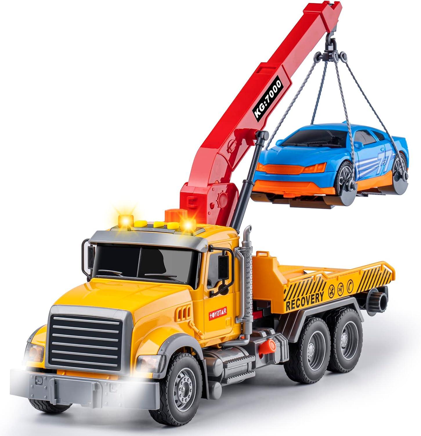 Big Tow Truck Toy Showdown: Lights, Sounds, and Heavy Lifting