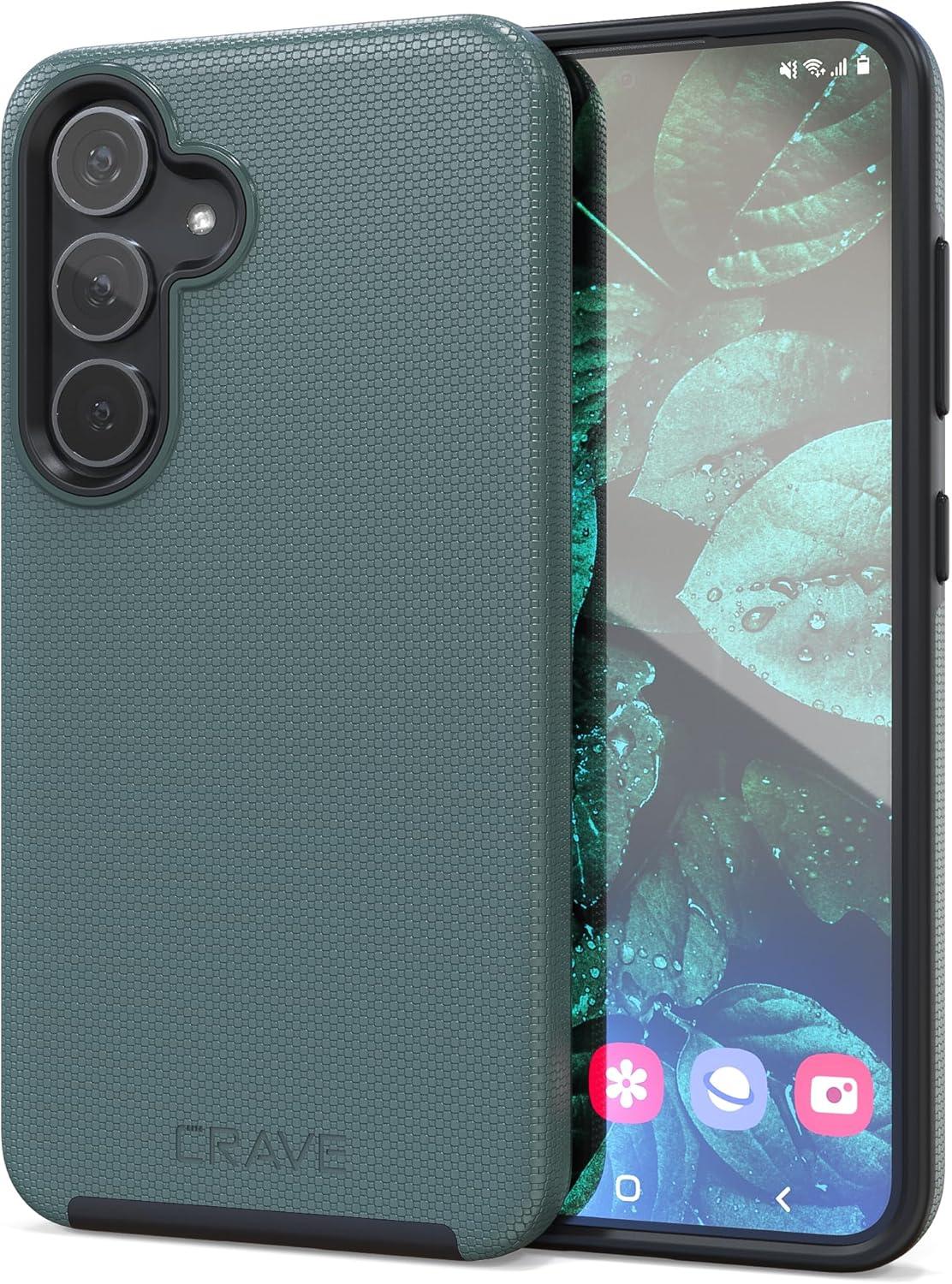 Color Clash: Forest Green vs. Navy in Galaxy S24 Cases