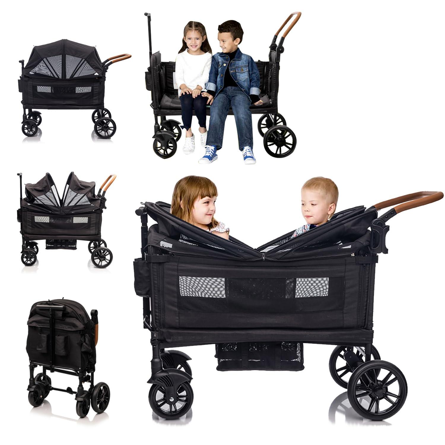 Wagon Stroller Showdown: Travel Ease for 2 Little Ones