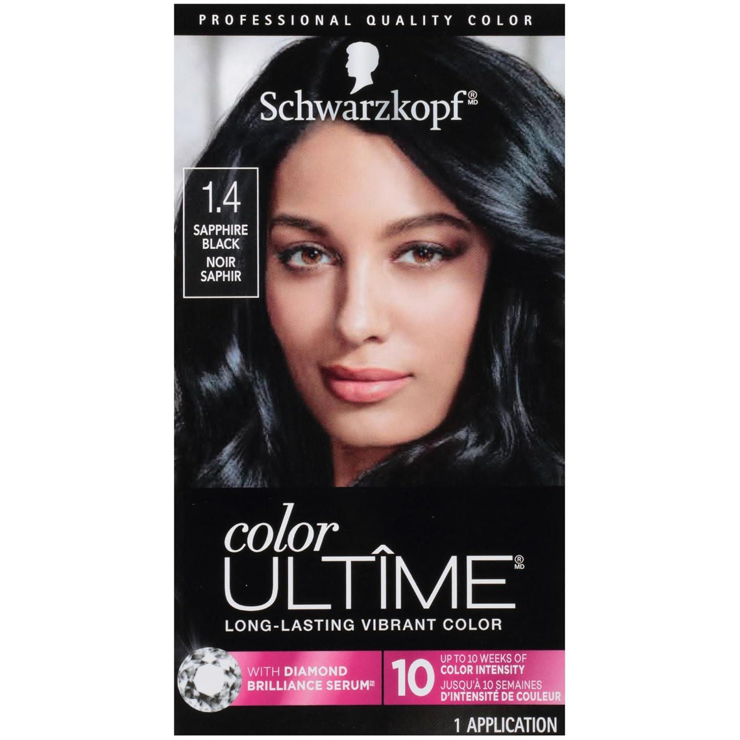 Schwarzkopf Color Ultime Sapphire Black: Tested Versus Vivid Color... Up To 10 Weeks!