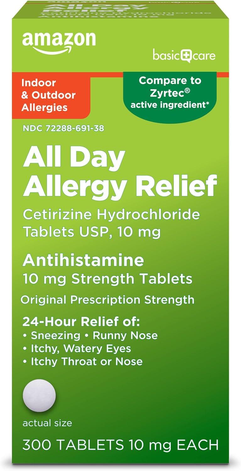 24-Hour Allergy Relief Showdown: Amazon vs. Cetirizine's Punch!