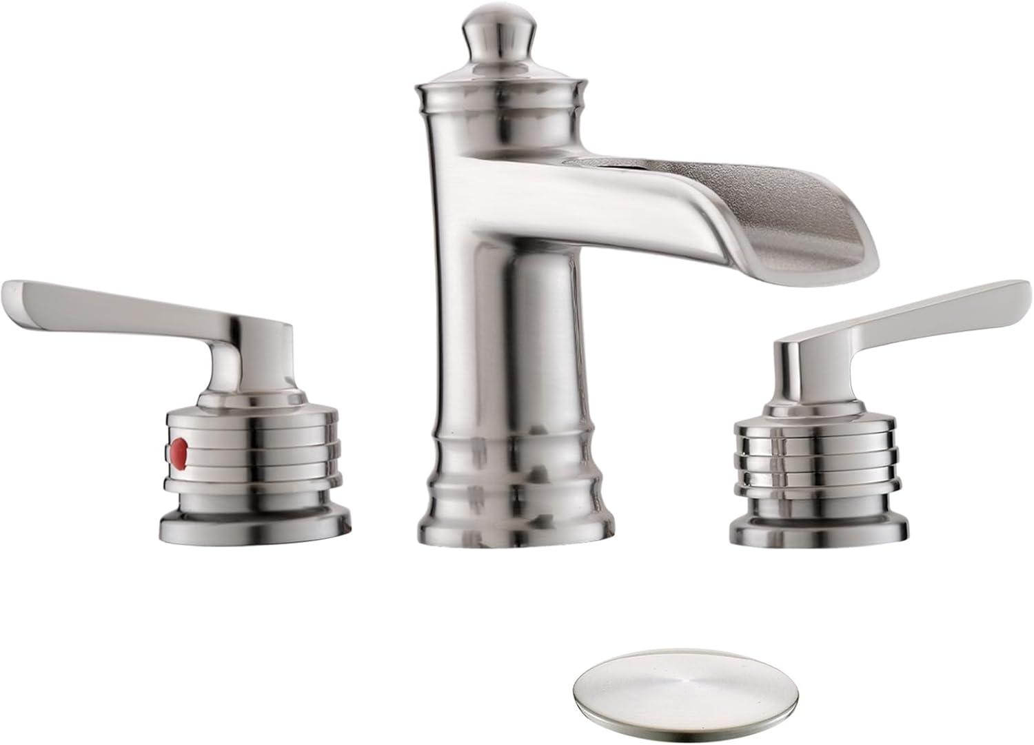 Waterfall Faucet Showdown: Fapully's Brushed Nickel in Action