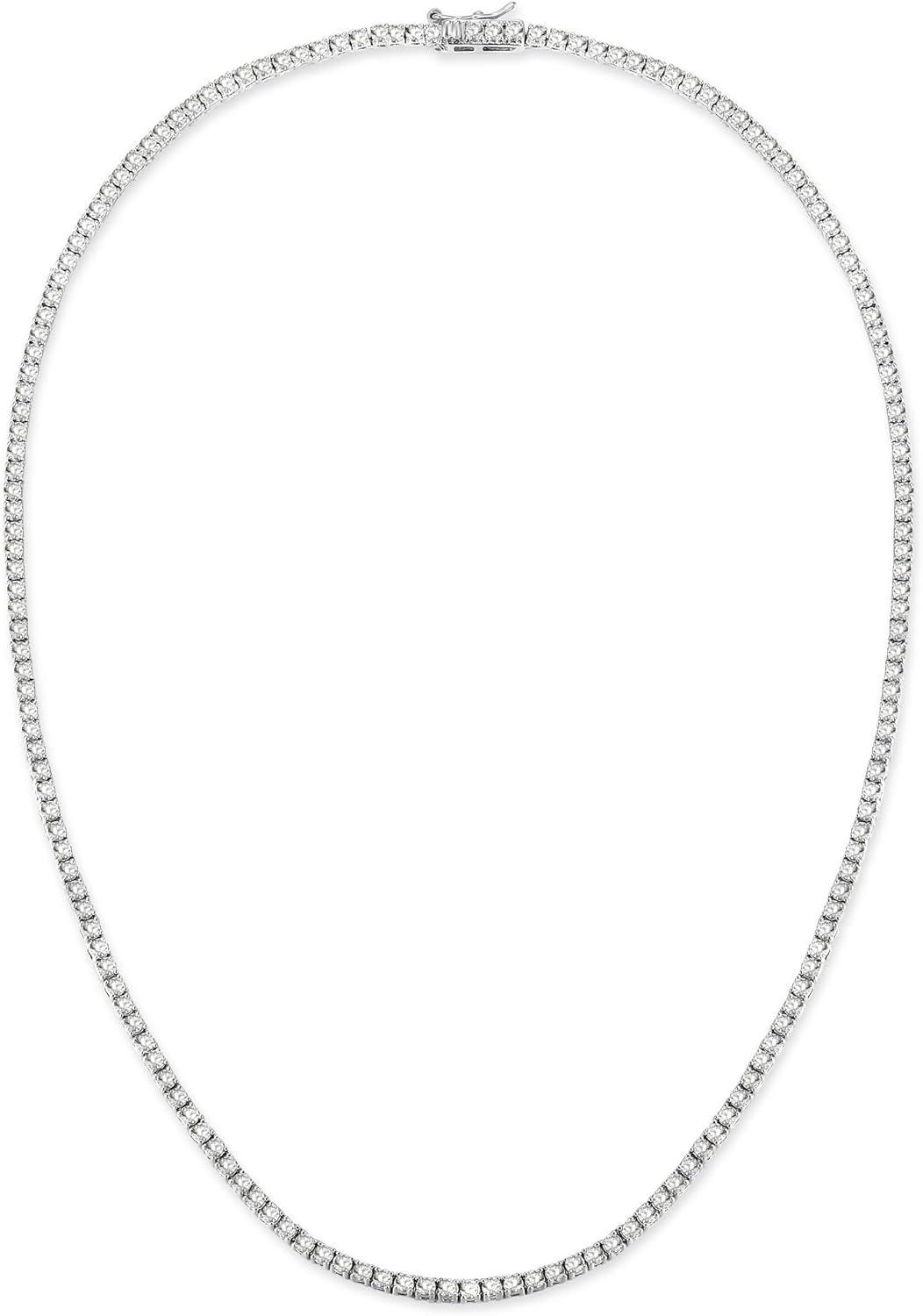 Gemstone Tennis Necklaces: 18K Gold-Plated Versus Allure