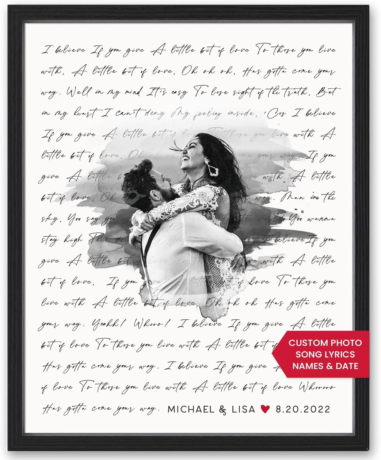 Wedding Song Lyrics Wall Art vs. Custom Photo Gifts: Surprising Insights