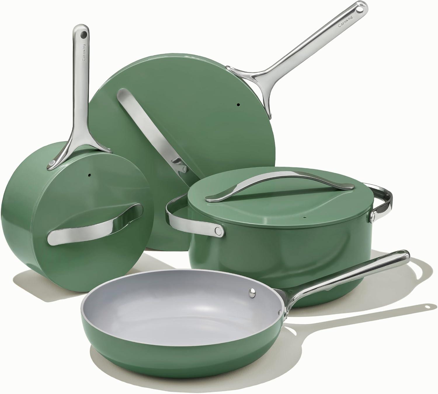 Caraway’s Nonstick Cookware Showdown: Style Meets Safety in Sage