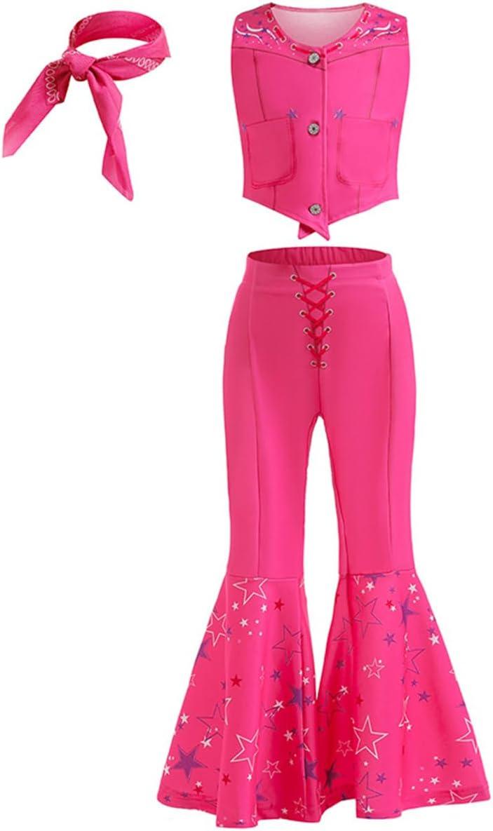 Girls' Pink Costume Showdown: Cowgirl Outfits vs. Elegant Dresses
