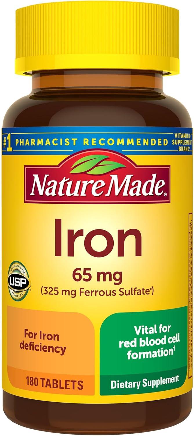 Nature Made Iron vs.竞品: 65 Mgtested... Comparing Daily Support, 180-Day Supply (Buyer’s Insight)