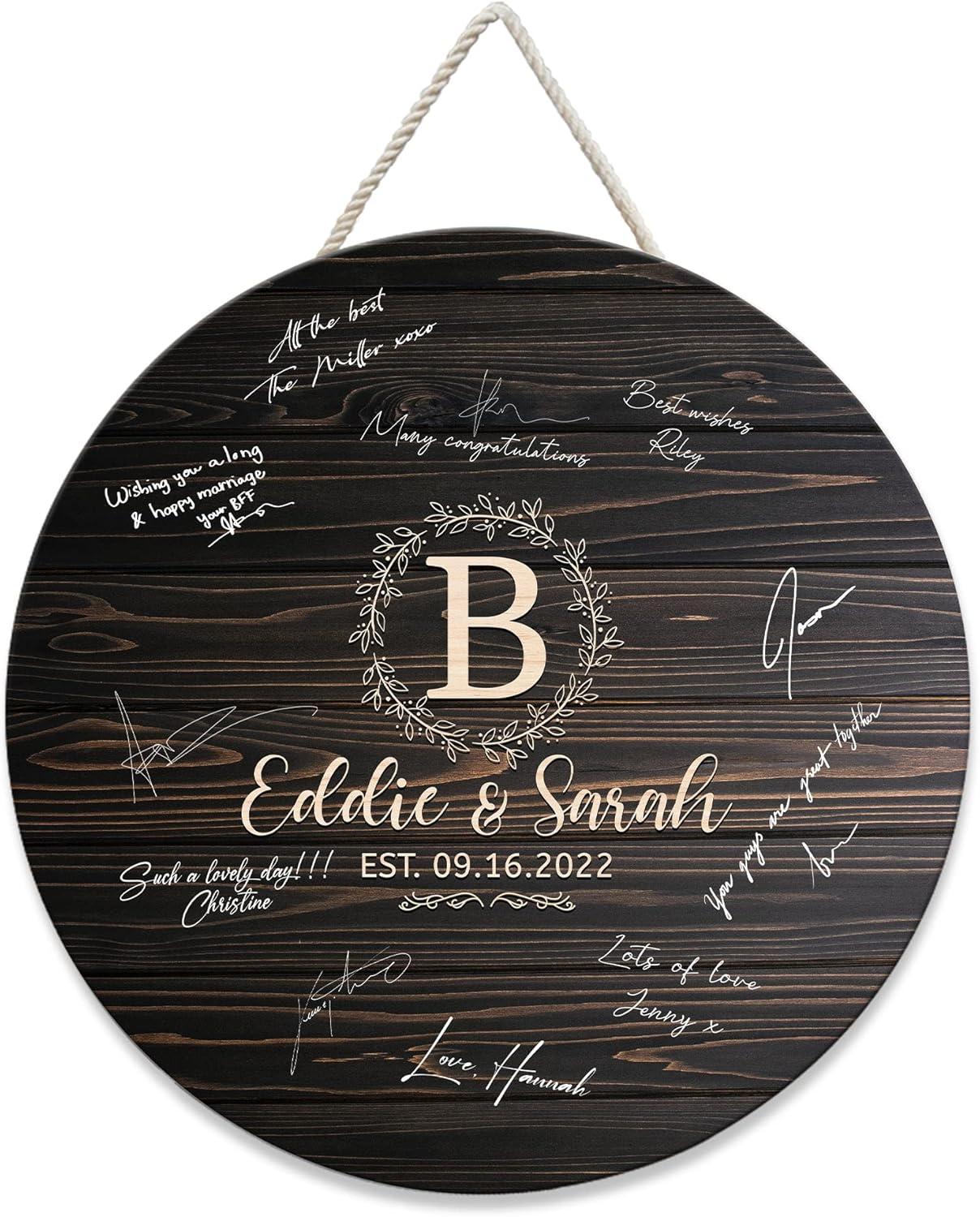 Personalized Wooden Guestbook Signs... Versus Tested That Rustic Touch