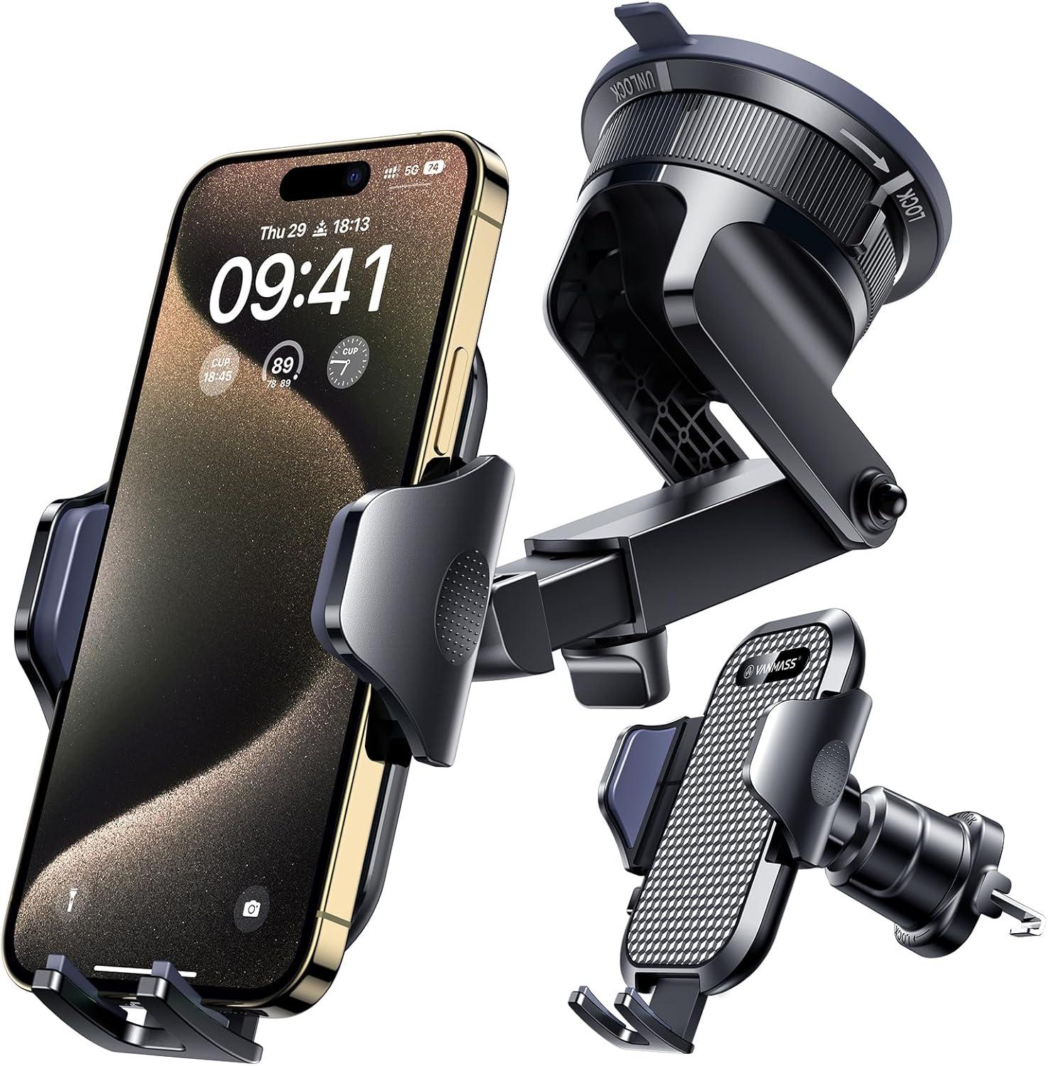 Military-Tested Car Phone Mount: stability versus stability... surprise grip!