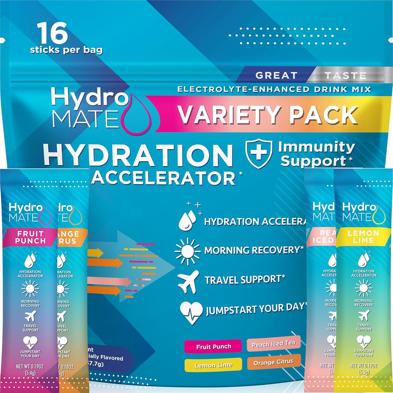 Comparing HyrdoMATE's Low Carb, Vitamin C Variety Pack: Best electrolyte test!
