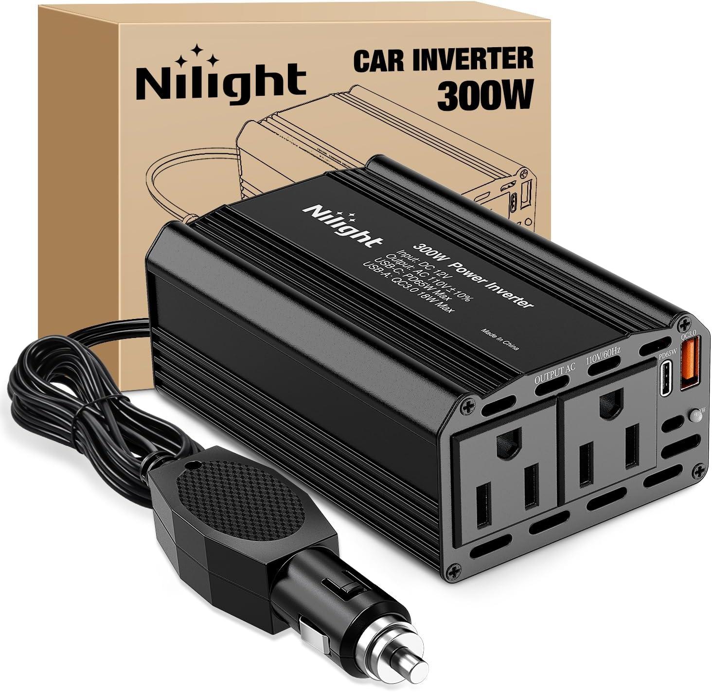 Nilight 300W Inverter Tested: Compare 65W USB C, AC Converter for Cars... Perfect for Road Trips!