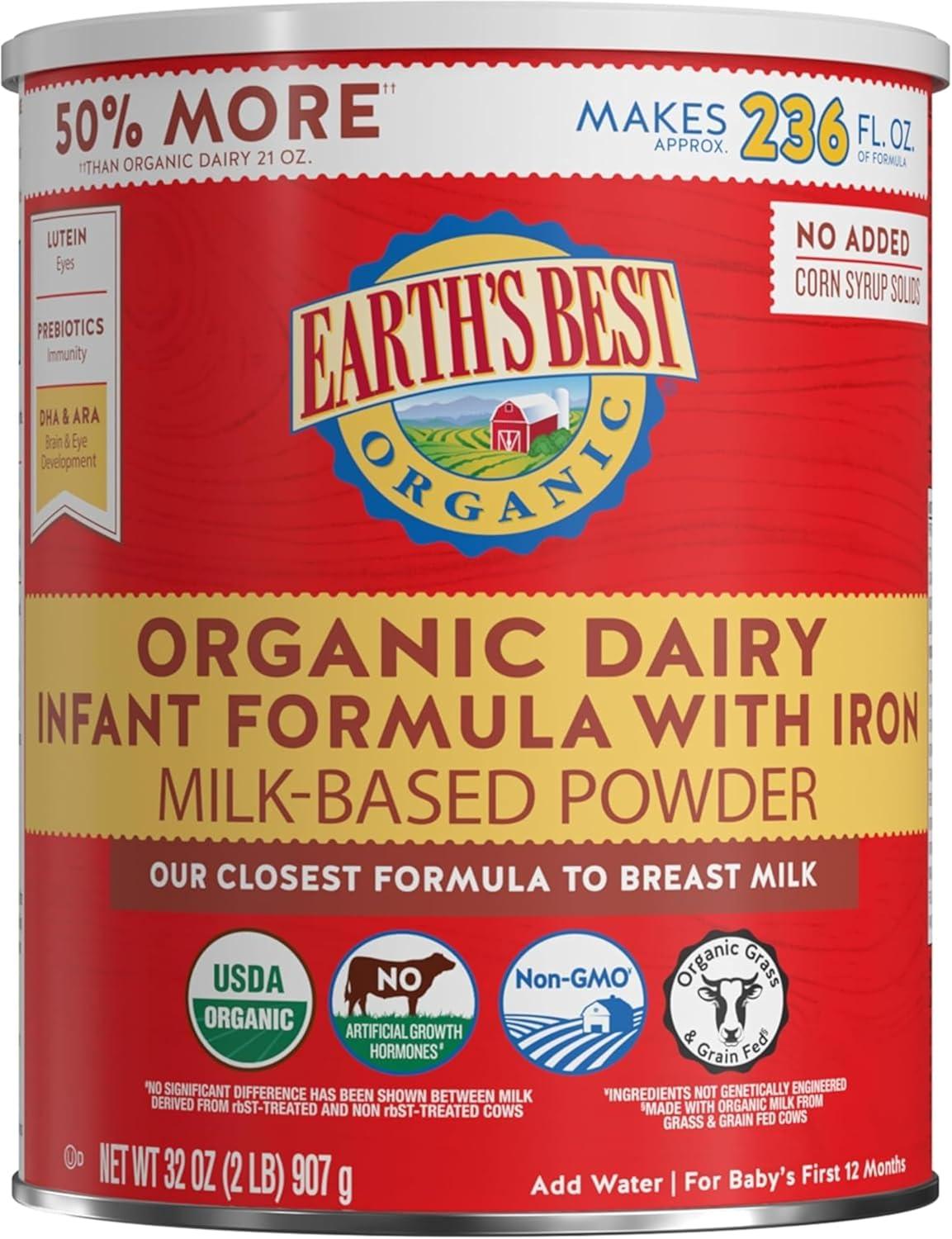 Earth's Best Formula: Iron, DHA Showdown, 32 Oz, Baby Essentials... Surprising Benefits!